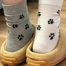 Socks with puppy paw prints, cartoon socks, 3 colors