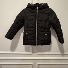R 88 by S. Rothschild Girls Puffer Jacket Size S 7/8 Black Floral Lined