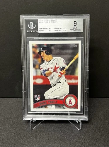 2011 Topps Update Mike Trout RC Rookie - BGS 9 Mint #US175 Angels