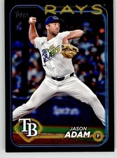 Jason Adam 2024 Topps Update Black US102 #/74 Tampa Bay Rays Rookie