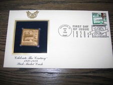 1920s Stock Market Crash CELEBRATE THE CENTURY Gold Golden Cover replica Stamp