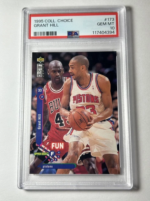 1995-1996 Collector’s Choice Grant Hill Michael Jordan PSA 10 #173 Upper POP 15