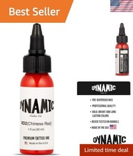 Chinese Red Tattoo Ink: Vibrant, Sterilized, -Made Since 1990 Trusted by...