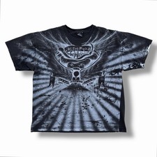 Vintage Y2K Not Of This World AOP T-Shirt Black Size XXL Grunge Jesus NOTW