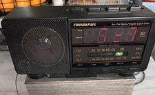 Vintage Soundesign 3646 BLK Alarm Clock AM/FM Radio TESTED WORKS 