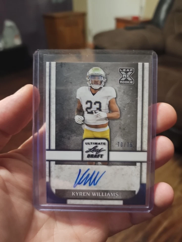 Kyren Williams 2022 leaf ultimate draft auto autograph #/75 Rams Rookie ND - Image 3 of 4