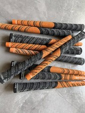 8PCS Golf Grip Multi-compound Gomma/Cordino Mazze da Golf Grip Midsize Arancione Chiaro