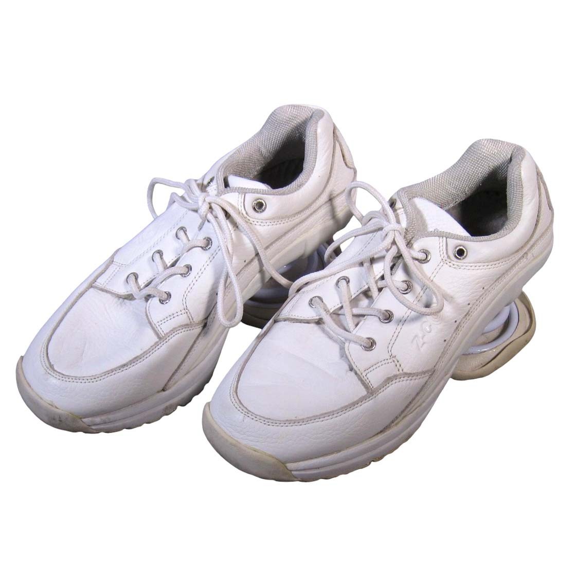 Z-Coil Legend Spring Heel Comfort Walking Shoes Womens Size 9 White Leather