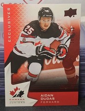 2020 Upper Deck Team Canada Aidan Dudas 🇨🇦🇨🇦 Electric Red Exclusive #/250