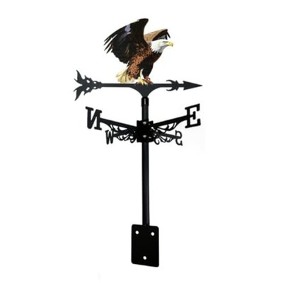 Colorful Rooster Weather Vane Spinner Wind Direction Farm Scene Stake Eagle