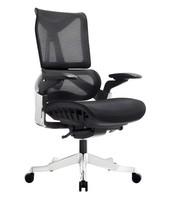 Ergonomischer Designer BüRostuhl Schwarzer Arbeitszimmer Drehstuhl