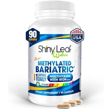 Shiny Leaf Methylated Bariatric Multivitamin with Iron 45mg  – (90 Count)