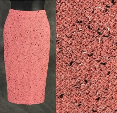 NWT NEW BEAUTIFUL St John nectar black knit skirt size 8