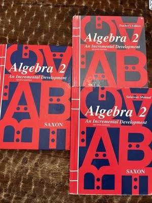 Algebra 2 Second edition: SET Teacher's Edition, Solutions Manual, &Student Text