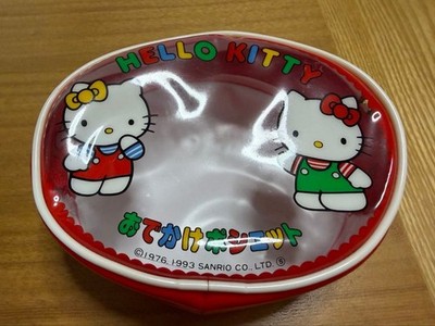 Hello Kitty Retro Pouch Heisei Era Rare Character Bag, Vintage, Cute