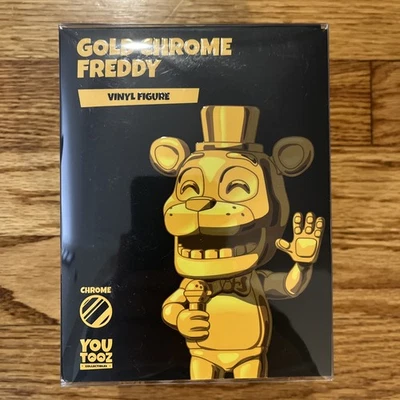 Youtooz FNAF Five Nights at Freddy's Gold Chrome Freddy Vinyl Figure -New In Box