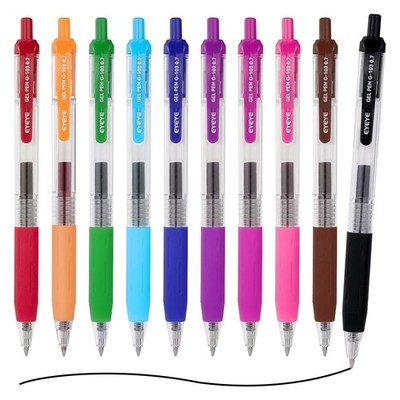 EYEYE G-103 Einziehbare Gelstifte Mittlere Spitze, Packung 0,7 mm/10er Pack, Mehrfarbig 