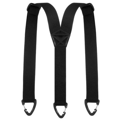 DIVINA VITAE Hidden Suspenders for Men, Elastic Adjustable One Size, Black 