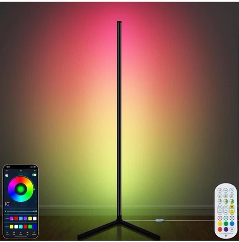 Corner Floor Lamp 65” Color Changing LED Floor Lamp with Music Sync