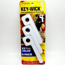 NEW VALUE 6 PACK WILDLIFE RESEARCH KEY WICK HIGH INTENSITY SCENT DISPENSER PADS