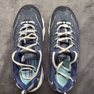 Sketchers D Lite Women s 8.5 US Navy & White Memory Foam Air Cooled Tennis Shoes