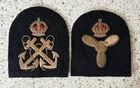 ROYAL NAVY WW2 PETTY OFFICER & STOKER BULLION CLOTH TRADE BADGES PATCHES NAVAL