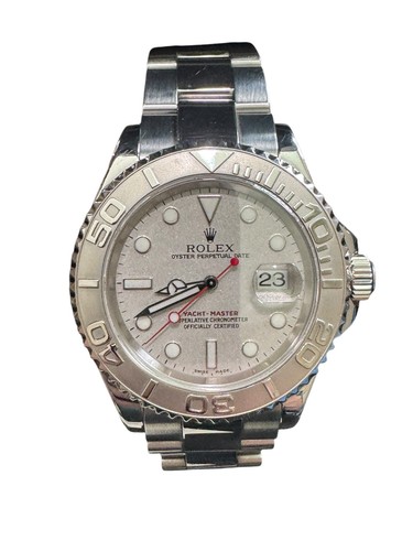 Rolex Yacht Master 16622 40mm Silver Dial Platinum Bezel Stainless Steel - Picture 1 of 11