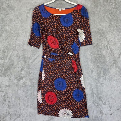 Boden Dress Womens 2P Multicolor Floral Tencel Fit & Flare Knee Length  Sheath | eBay