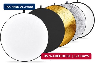 NEEWER 22 Inch/60 Centimeter Light Reflector Light Diffuser 5 in 1 Collapsible M