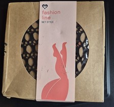 1 Pair Black Fashion Line Net Style Tights Plus Size UK 22/24 NEW