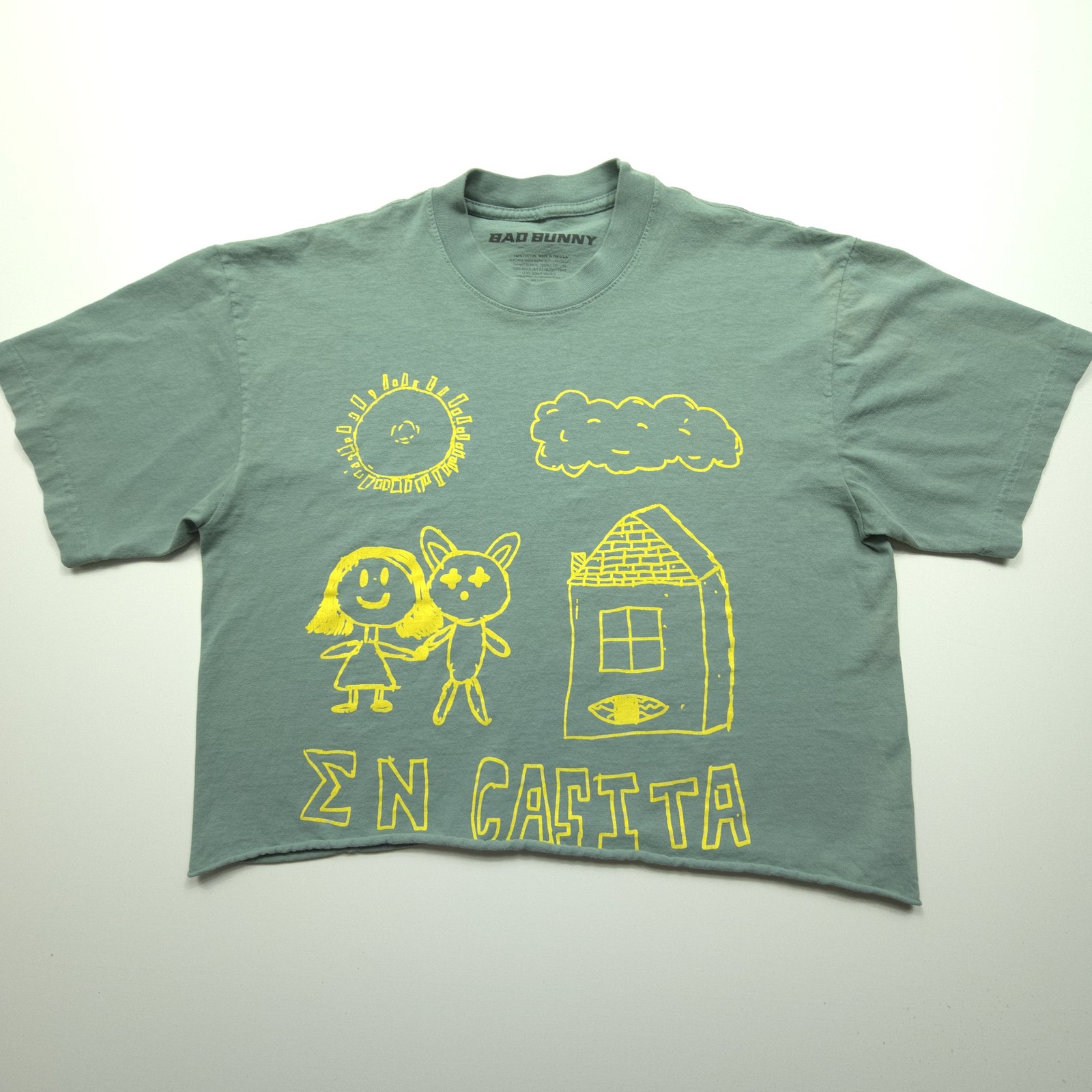 En Casita Cropped Tee (Green)