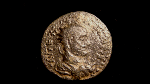 VALERIAN 1st. Epiphanea. AE 30. Poseidon holds Dolphin & trident. SCARCE! - Picture 2 of 2