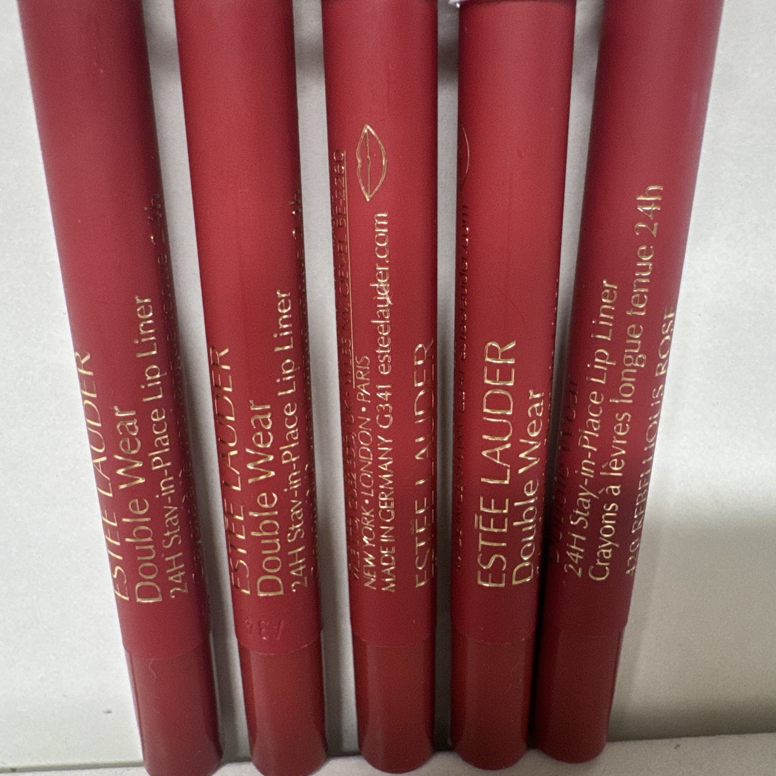 5 Estee Lauder Double Wear  Stay In Place Lip Liner  420 Rebellious Rose mini