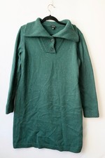 Talbots Green sweater dress L space dye collared