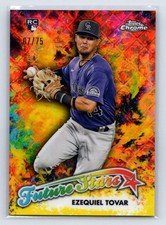 Ezequiel Tovar /75 2023 Topps Chrome Logofractor ROOKIE RC Yellow Future Stars