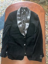 Giorgio Armani Black Tuxedo Jacket Satin Shawl Lapel Size 48 Made in Italy