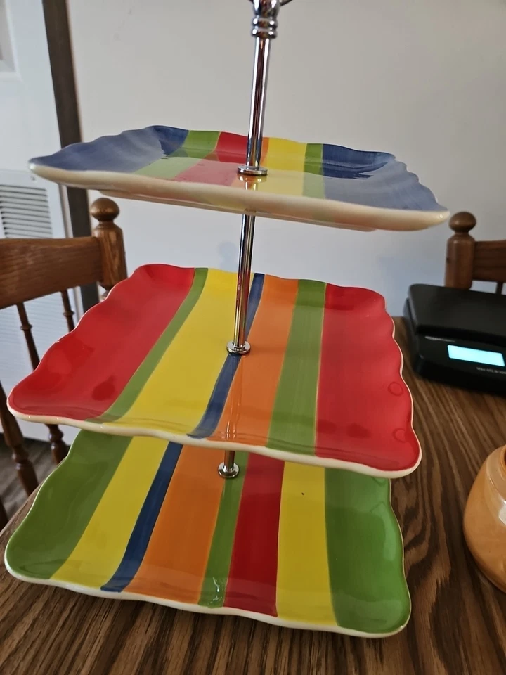 Three Tier Ceramic Food Display Trays Better Homes And Gardens - Image 3 of 4