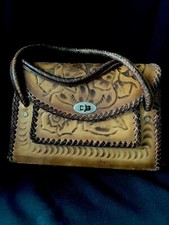 Vintage Mexican Tooled Purse