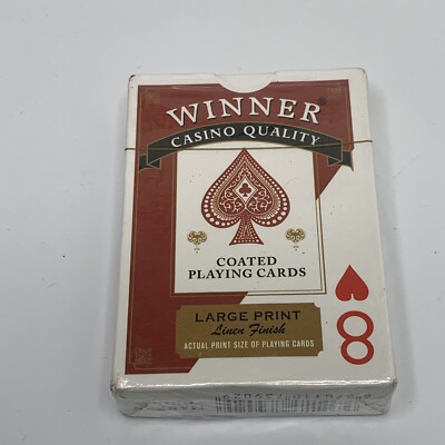 Winner Casino Quality Large Print Playing Cards Original Seal | eBay