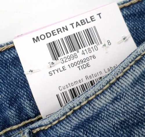NEW Style & Co Women's Destroyed Ripped Crop Straight Cuffed Blue Jeans Sz 6 NWT - Picture 4 of 9
