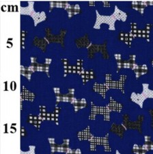 1/2 Metre Scottie Dog Scottish Terrier Design 80% Poly 20% Cotton Fabric