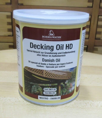 Decking Oil Danish Oil von Borma - 1 Liter dänisch öl in verschiedenen Farben