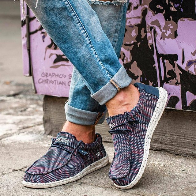 Hey Dude Mens Shoes Wally Sox Blue 