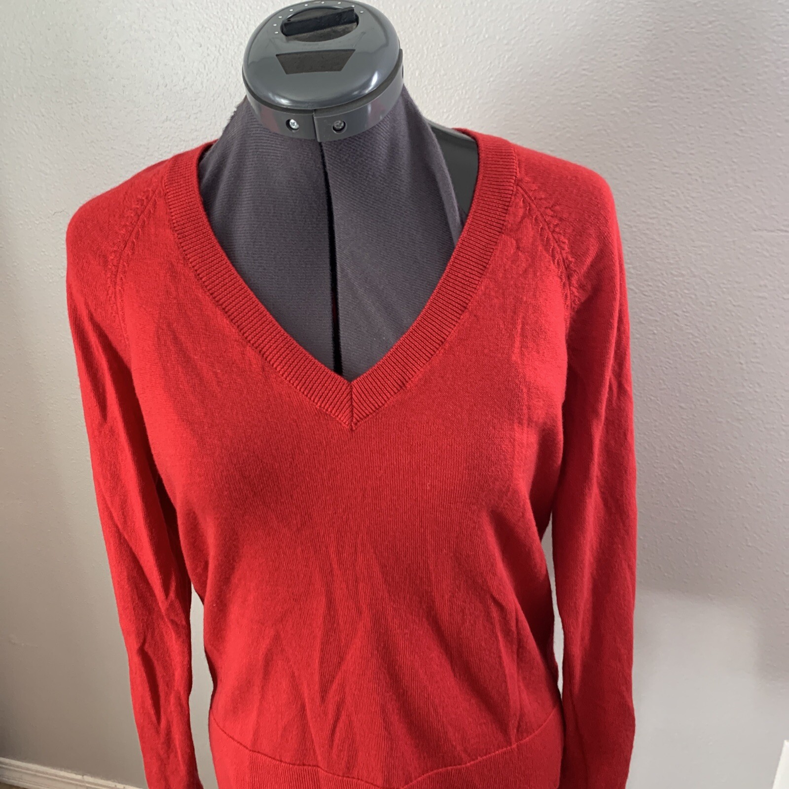 Women’s Small Pendleton Pullover V Neck Red Sweat… - image 19