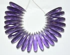 2 Ps Hydro Amethyst Purple Tear Drop Beads Faceted Long Briolette Jewelry Making