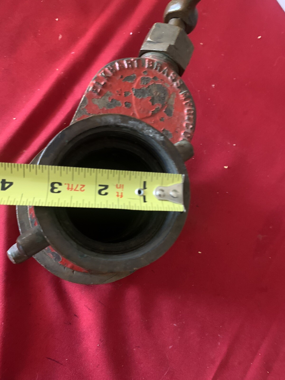 Vintage firefighters Elkhart Brass  Co. Fire Hydrant  Shut Off & Powhatten