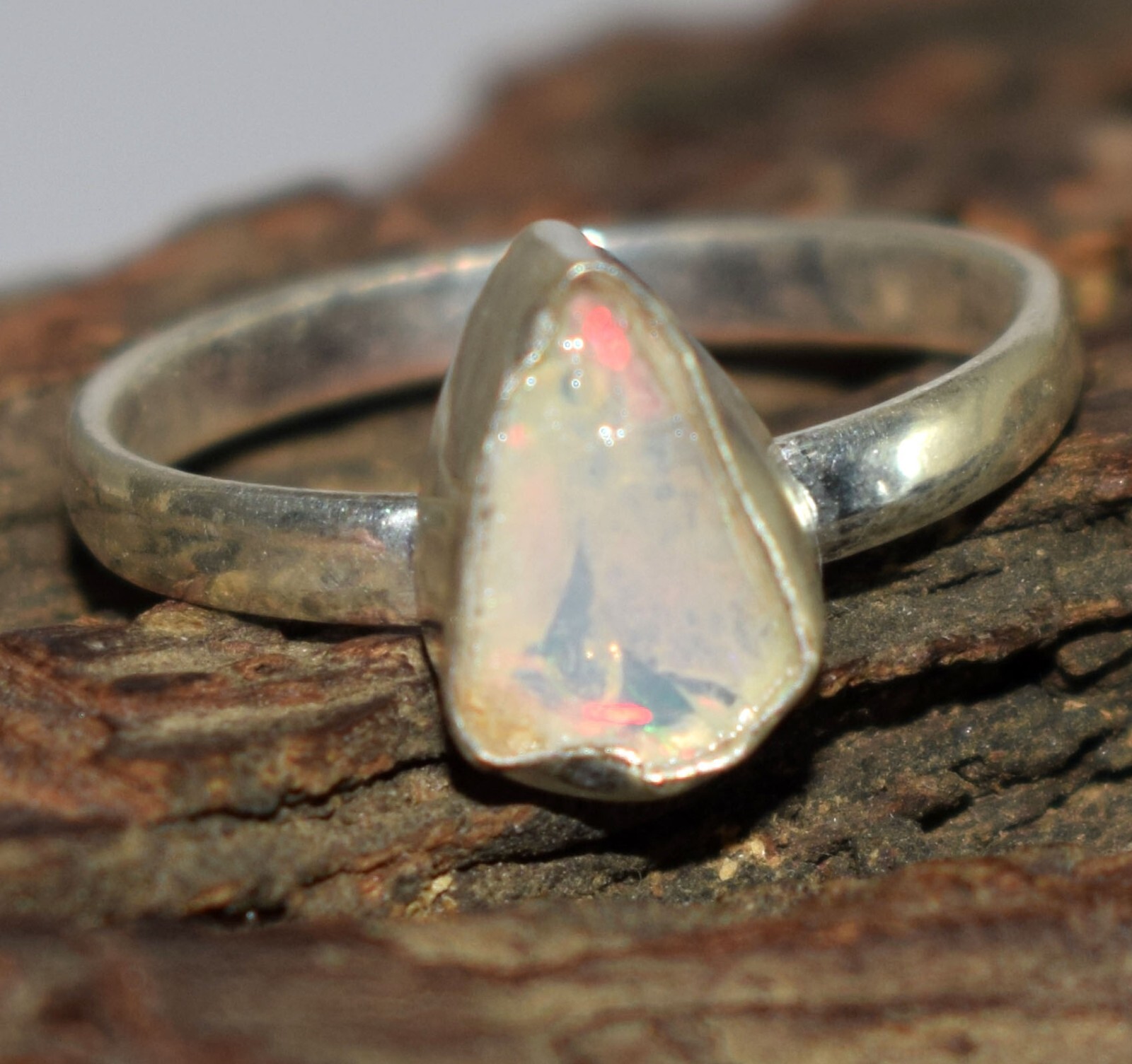 Certified Natural Ethiopian Opal 5.10 Ct Gemstone Rough Ring Rare Design image 3