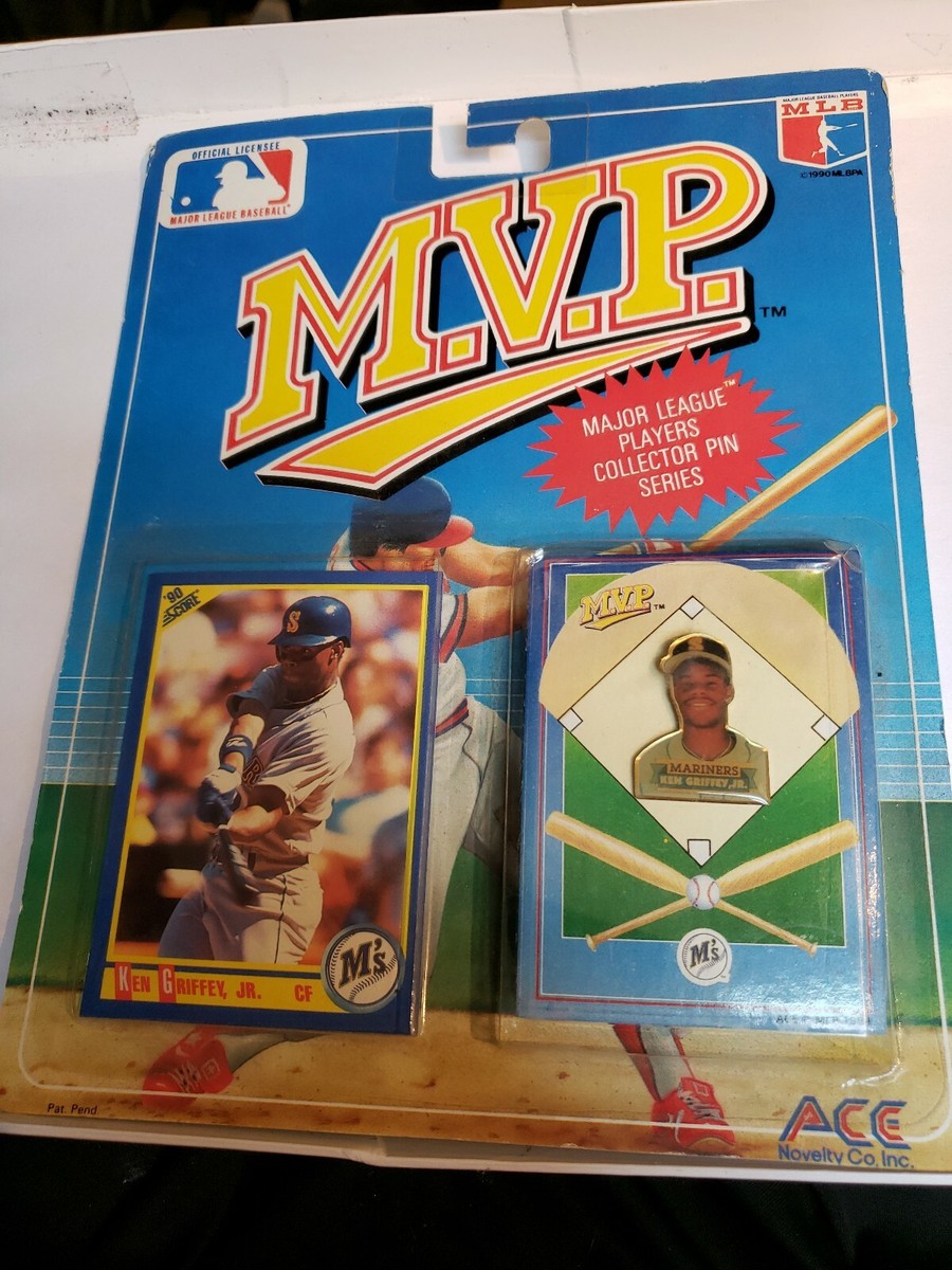 Seattle Mariner Fans Ken Griffey Jr. Score 1990 Card and MVP Pin
