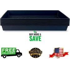 10 Plant Growing Trays 20" x 10" No Drain Holes, Seed Starter Grow Tray