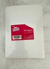 20 5" x 7" Felt Sheets White Red Pink Crafts Teacher Supply Valentine's Day